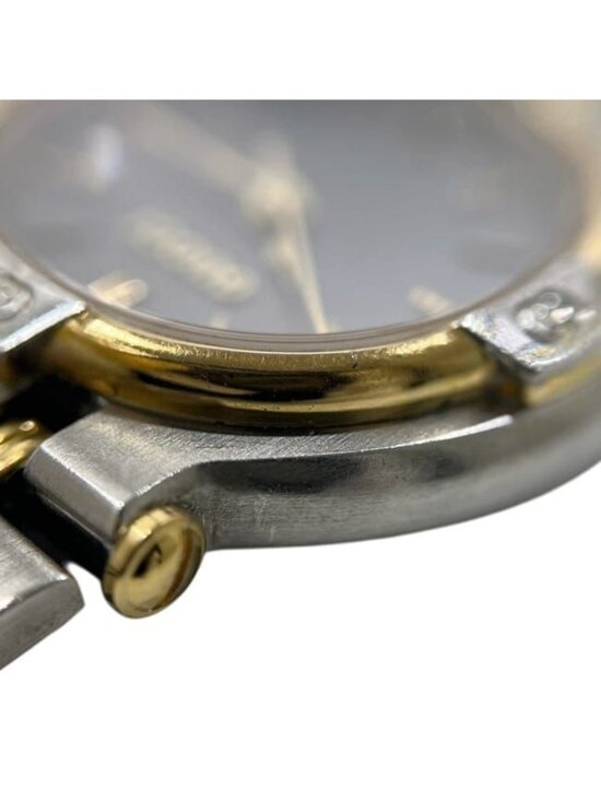 Gucci Watch SS Gray Silver Gold Quartz Date main image 4